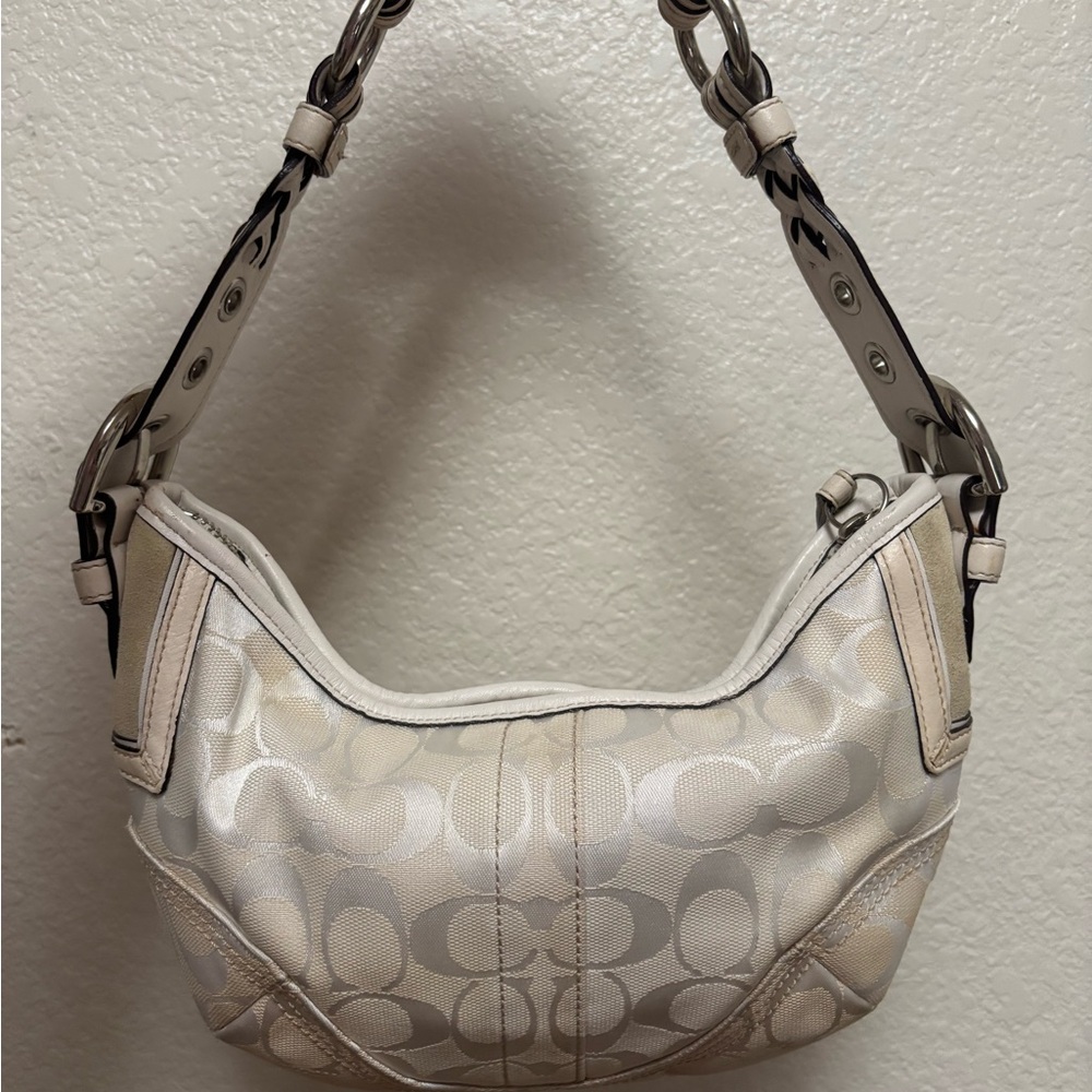 Elegant Cream Designer Shoulder Bag